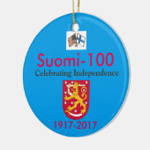 Suomi 100の百年祭の記念品1917-2017年 セラミックオーナメント (左)