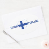 SUOMI FINLANDカスタムスタンプ 楕円形シール (封筒)