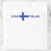SUOMI FINLANDカスタムスタンプ 楕円形シール (バッグ)