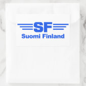 Suomi Finlandスタンプ、カスタマイズ可能 長方形シール (バッグ)