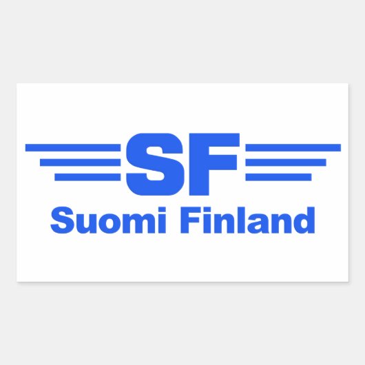 Suomi Finlandスタンプ、カスタマイズ可能 長方形シール (正面)