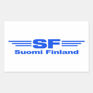 Suomi Finlandスタンプ、カスタマイズ可能 長方形シール