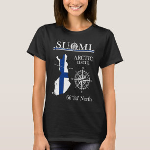 Suomi Finland Arctic Circle Adventure Finnish Fl Tシャツ