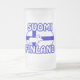Suomi Finland mug – 選択スタイル&カラー フロストグラスビールジョッキ