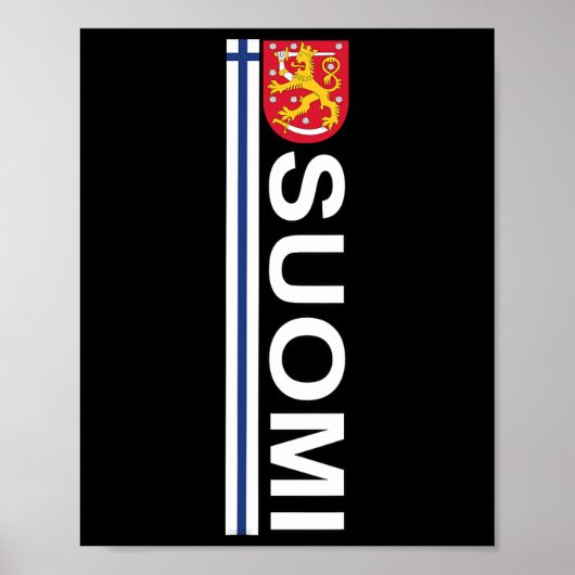 Suomi Soccer And Sport Print - Finnish National Pr ポスター (正面)