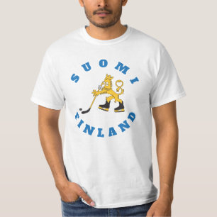Suomileijonaのjääkiekkoのsuomi -フィンランドのt-paita tシャツ