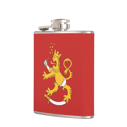 Suomileijonaのkalsarikännitのtaskumatti フラスク (左)