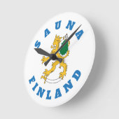 Suomileijona -サウナフィンランド- seinäkello ラウンド壁時計 (傾斜)