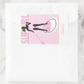 SUPガール 長方形シール (バッグ)