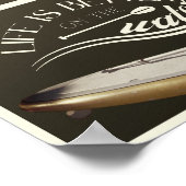 SUPスタンドアップパドリングセピアレトロ ポスター (角)