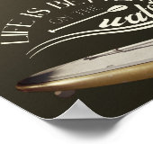 SUPスタンドアップパドリングセピアレトロ ポスター (角)