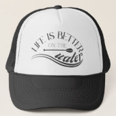 SUPスタンドアップパドル服セピアブラック キャップ (正面)