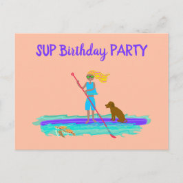 SUPティーンガール誕生日パーティー招待状ポストカード ポストカード