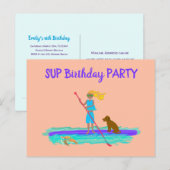 SUPティーンガール誕生日パーティー招待状ポストカード ポストカード (正面/裏面)