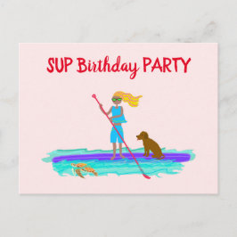 SUPティーンガール誕生日パーティー招待状ポストカード ポストカード