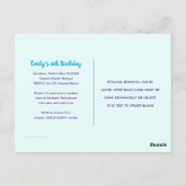 SUPティーン女子誕生日パーティー招待状ポストカード ポストカード (裏面)