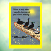 SUPボードにアヒルが付いた「WhasSUP」 ウィンドウサイン (シート3)