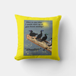 SUPボードにアヒルが付いた「WhasSUP」 クッション