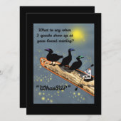 SUPボードにアヒルが付いた「WhasSUP」 シーズンカード (正面/裏面)