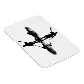 SUPボード上の女性、パドル搭乗反射 マグネット (右側)