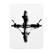 SUPボード上の女性、パドル搭乗反射 マグネット (縦)