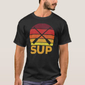 SUPレトロスタンドアップパドリングサンセット Tシャツ (正面)