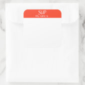 SUP名タグステッカーバッジおもしろいパーティー スクエアシール (バッグ)