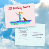 SUP ティーン女子誕生日パーティー招待状ポストカード ポストカード