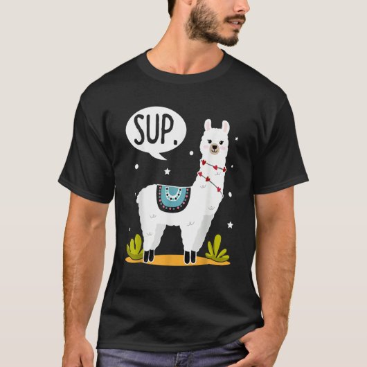 Sup Alpaca Costume Llamas Llama Tシャツ (正面)