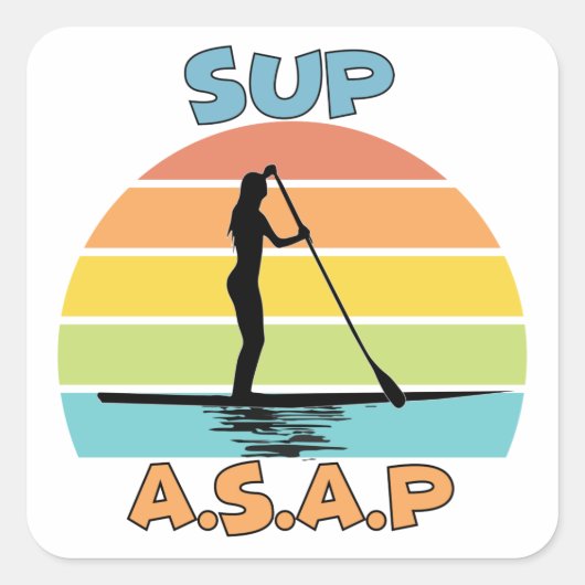 SUP ASAPスタンドアップパドル スクエアシール (正面)