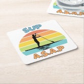 SUP ASAPスタンドアップパドル スクエアペーパーコースター (アングル)