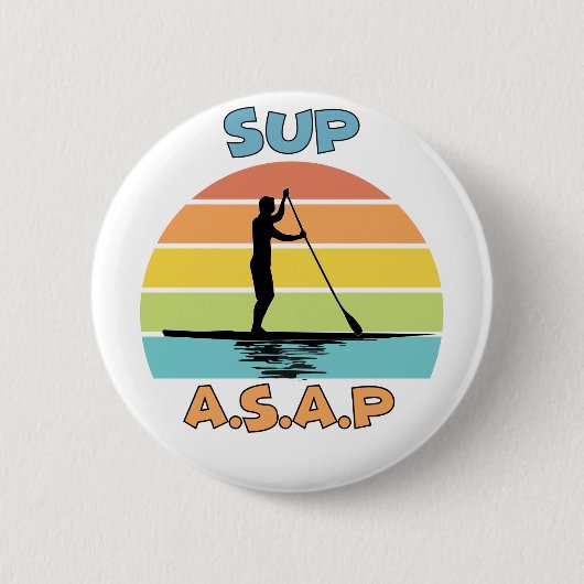 SUP ASAPスタンドアップパドル 缶バッジ (正面)