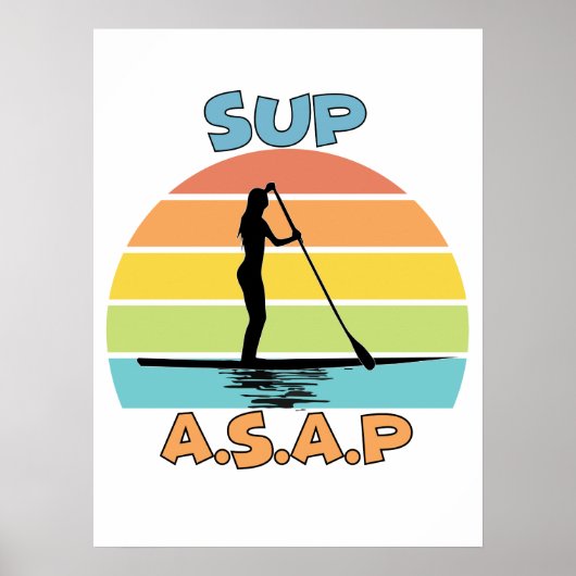 SUP ASAP Stand Up Paddling ポスター (正面)