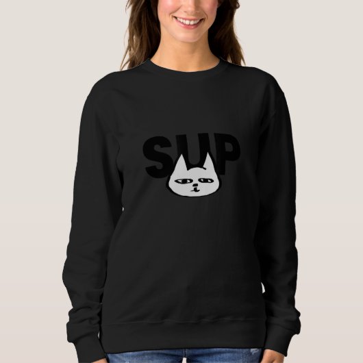 Sup Cat スウェットシャツ (正面)