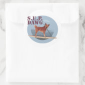 SUP Dawgステッカー ラウンドシール (バッグ)