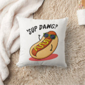 Sup Dawgホットドッグおもしろいプン クッション (ブランケット)