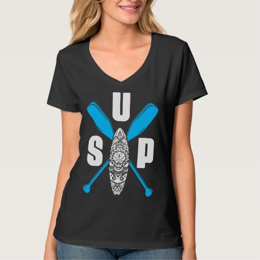 SUP Paddleboard Boarding Paddling Stand Up Paddle Tシャツ (正面)