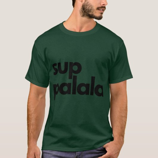 Sup Palala ブラック オーバーサイズ Tシャツ (正面)