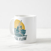 SUP Sunrise Flow Paddleboard Yoga | Graphic Print コーヒーマグカップ (正面左)
