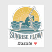 SUP Sunrise Flow Paddleboard Yoga | Graphic Print シール (シート)