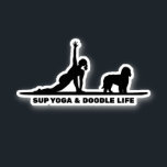 Sup YogaとGoldendoodle Life シール<br><div class="desc">SUPスタンドプもしルドボード、ヨガ、あなたのgoldendoodleが大好き、これが完璧なデザイン!</div>