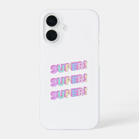 「SUPER」と入ったiPhoneケース iPhone 16ケース (裏面)