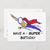 -SUPER-誕生日おめでとう（カスタム）ポストカード ポストカード (正面/裏面)