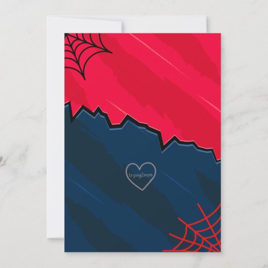 Super 5 Red Black Web Comic 5th Birthday  招待状 (裏面)