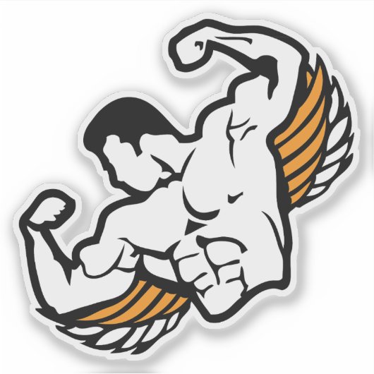 super bodybuilder 4 musculation aile corps 1 シール (正面)