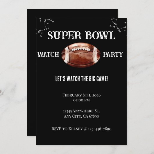 Super Bowl Invitation 招待状 (正面/裏面)