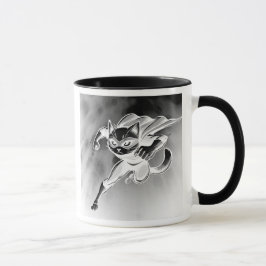 Super-chat masqué en plein vol. マグカップ