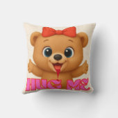 Super Cute Bear Pillow – Kawaii Animal Home Decor クッション (裏面)