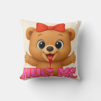 Super Cute Bear Pillow – Kawaii Animal Home Decor  クッション