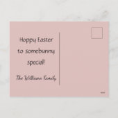 Super cute bunny with a flower wreath on its head  シーズンポストカード (裏面)